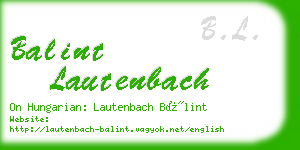 balint lautenbach business card